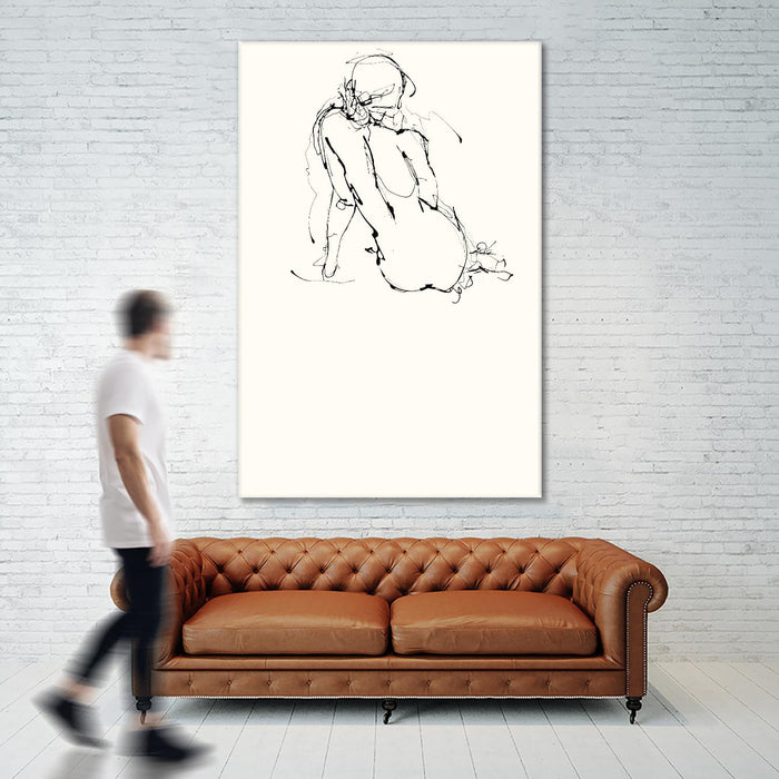 Œuvre d’art murale Giant Art « Contour Figure 4 » 84 x 54