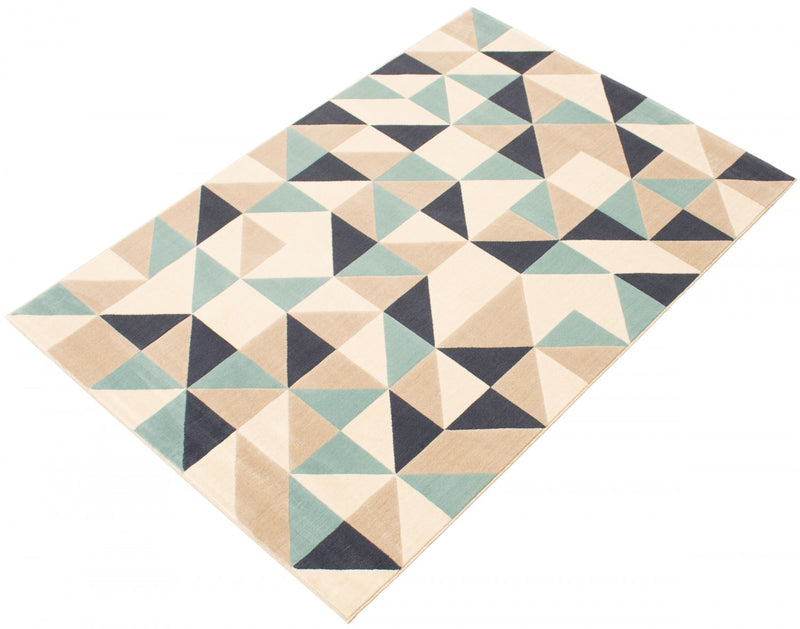 Carpette Nuria bleue 5 pi 3 po x 7 pi 7 po