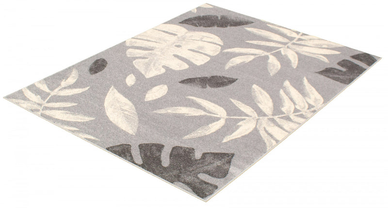Carpette Palta argent-anthracite - 3 pi 11 pox 5 pi 7 po