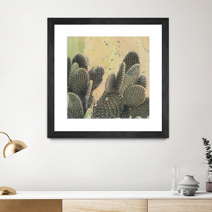 Œuvre d’art murale encadrée noire et mate « Desert Dreams Ii » 36 x 36