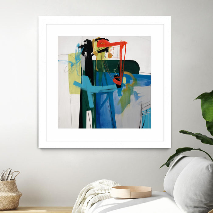 Œuvre d’art murale encadrée blanche et mate « Return The Fork » 36 x 36