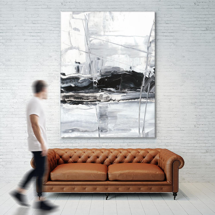 Œuvre d’art murale Giant Art « Winter Lightning Ii » 72 x 54