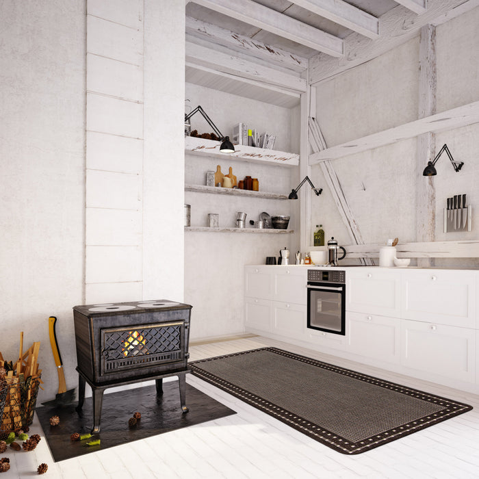 Carpette Clementine chocolat - 4 pi 4 po x 6 pi 5 po