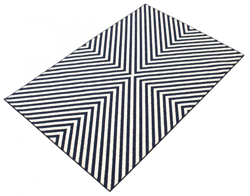 Carpette Dodie bleueivoire 4 pi 7 po x 6 pi 7 po