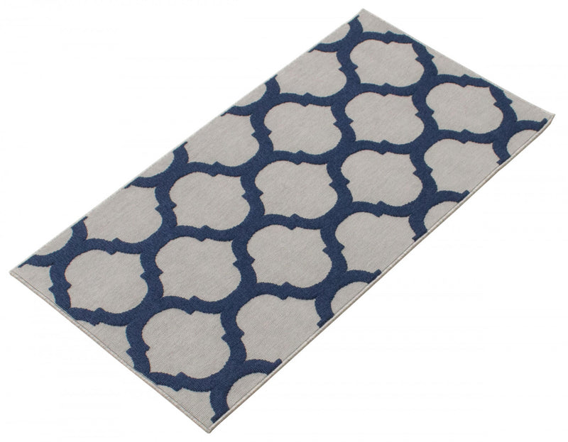  Carpette Sophie grisebleu marine - 2 pi 8 po x 4 pi 11 po