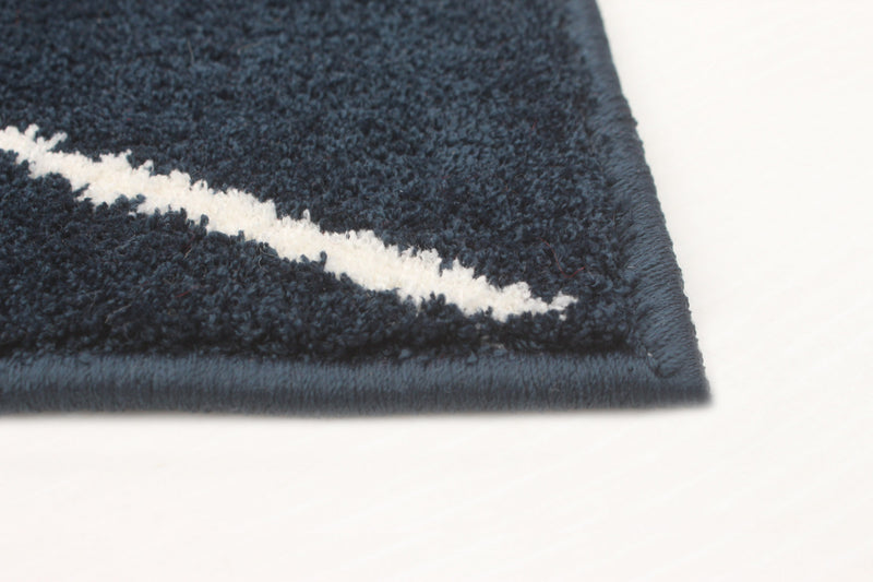 Carpette August bleu marineblanc 7 pi 10 po x 10 pi 2 po
