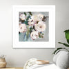 "Pale Pink Bouquet I" Matted and Framed White 30x30 Wall Art