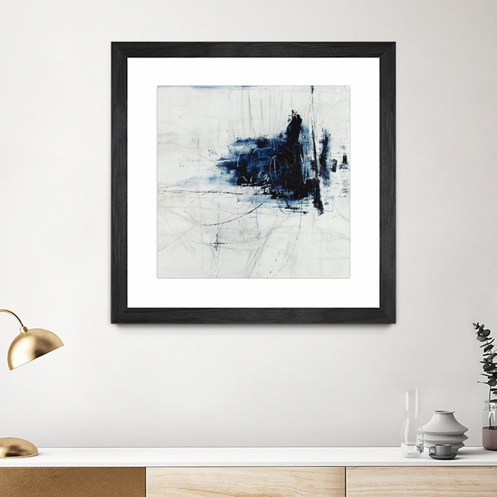 Œuvre d’art murale encadrée noire et mate « Superior » 36 x 36