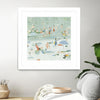 "Summer Confetti Ii" Matted and Framed White 30x30 Wall Art