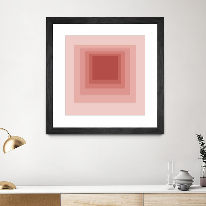 Œuvre d’art murale encadrée noire et mate « After Josef O » 36 x 36