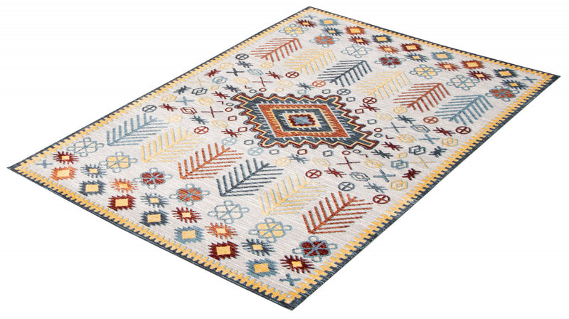 Carpette Gypsy grise lavable à la machine - 5 pi 0 po x 7 pi 0 po