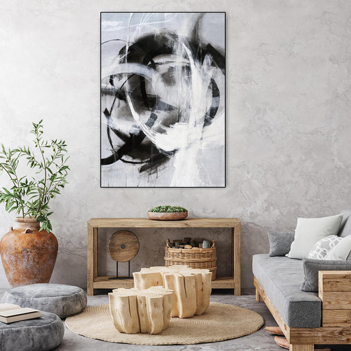 Œuvre d’art murale sur toile encadrée noire « No Turning Radius » 30 x 40