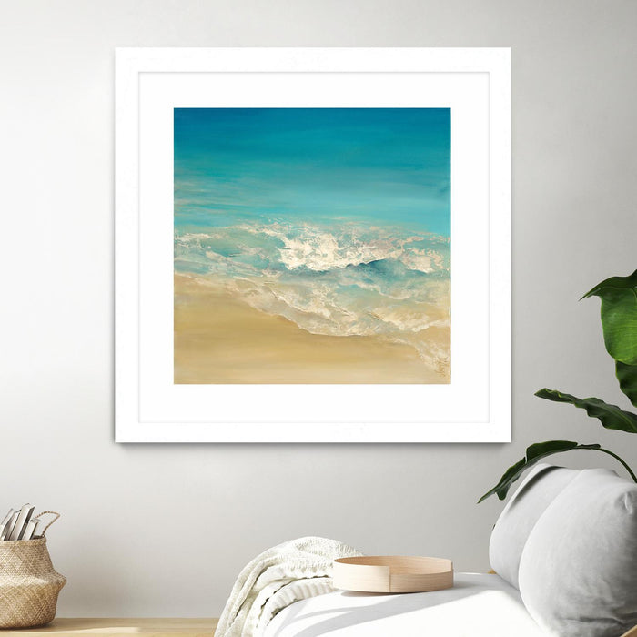 Œuvre d’art murale encadrée blanche et mate « Coastal Viewpoint Ii » 36 x 36