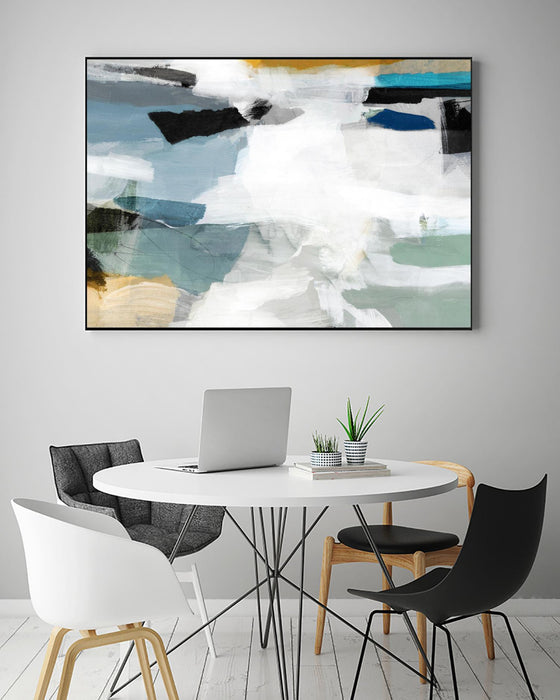Œuvre d'art murale sur toile encadrée noire « Brush Formation Ii » 36 x 24