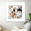 "Tammy & Greg's Pool Party" Matted and Framed White 36x36 Wall Art