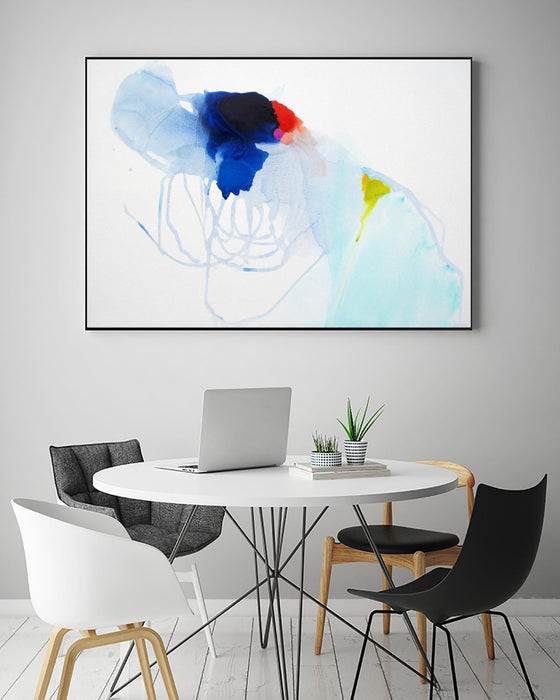 Œuvre d'art murale sur toile encadrée noire « Backstage » 36 x 24