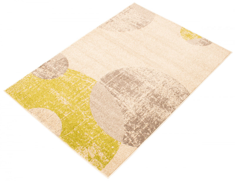 Carpette Ellegance ivoirevert 6 pi 7 po x 9 pi 6 po