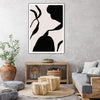 "Mouvement" Canvas Framed Black 24x32 Wall Art
