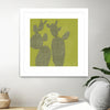 "Opuntia I" Matted and Framed White 30x30 Wall Art