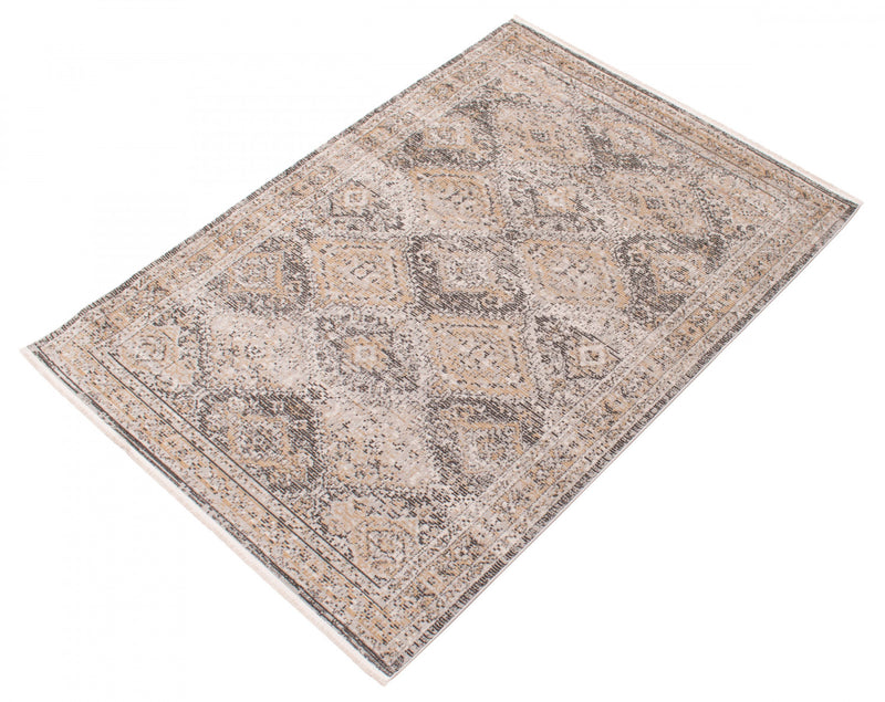 Carpette Leandra taupe/grise 6 pi 7 po x 9 pi 6 po