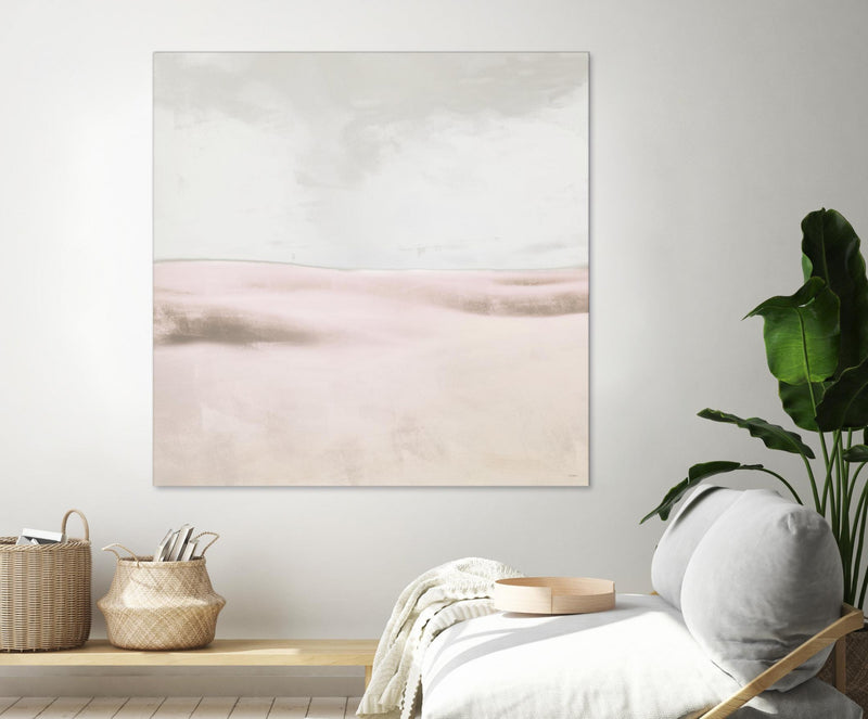 Œuvre d’art murale Giant Art « Blush Balance I » 72 x 72