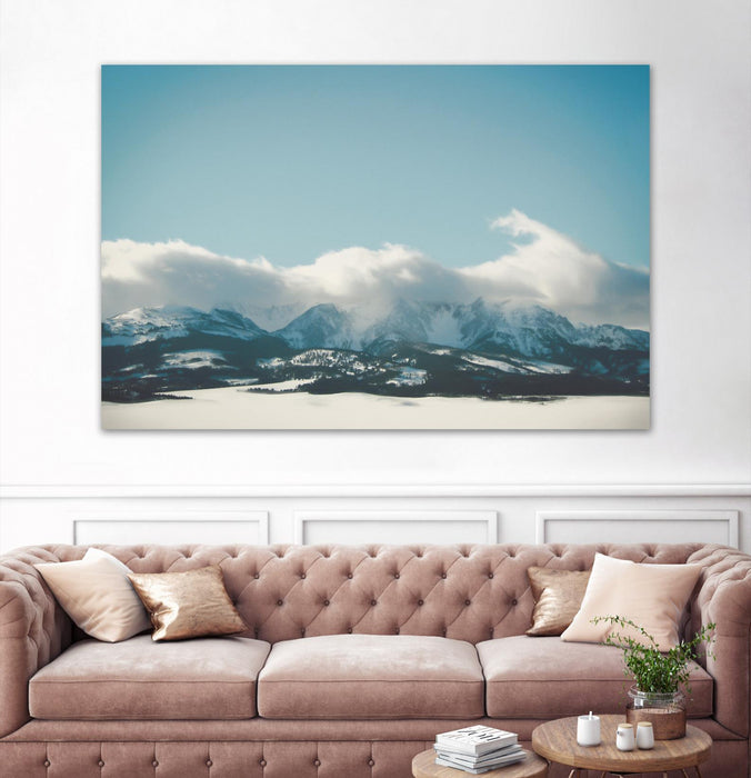 Œuvre d’art murale Giant Art « Bridger Mountain Cloud Cover » 84 x 54