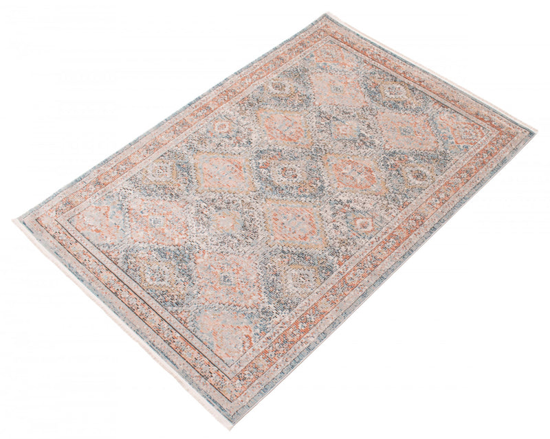 Carpette Leandra cuivrée/bleue 3 pi 11 po x 5 pi 11 po