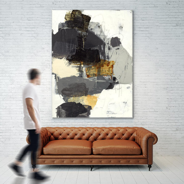 Œuvre d’art murale Giant Art « Monochrome Manta I » 72 x 54