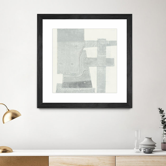 Œuvre d’art murale encadrée noire et mate « Orien » 36 x 36