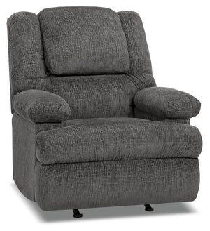 Fauteuil de massage à inclinaison électrique Design à mon image de 38 po en tissu de chenille - gris graphite atlantique