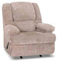  Fauteuil berçant inclinable 5598  en chenille avec accoudoirs rangement - sahara 
