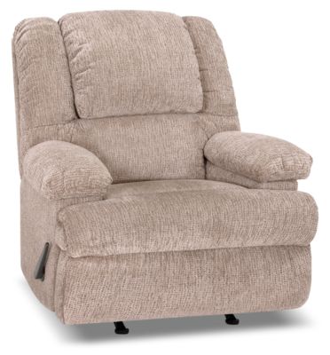 Designed2B 5598 Chenille Rocker Recliner with Storage Arms - Atlantic Sahara