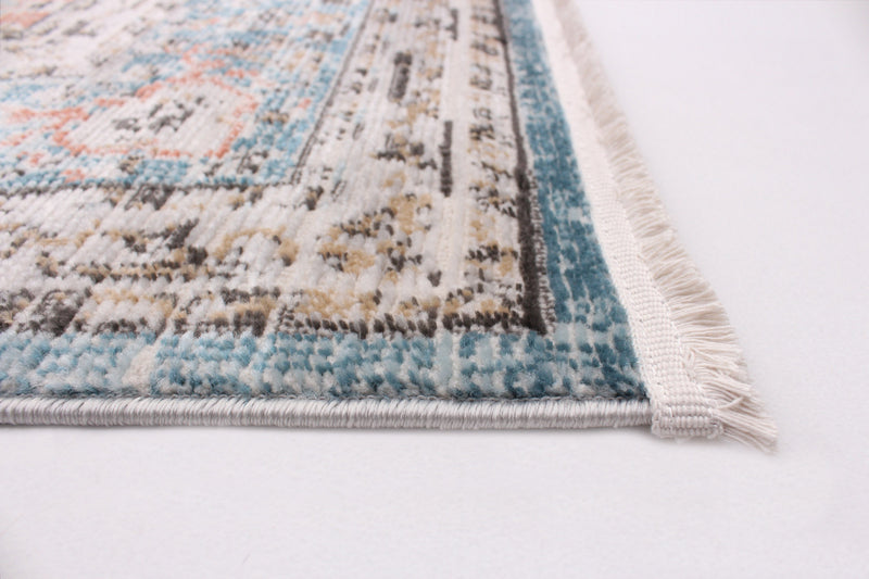 Carpette Zarita bleue 6 pi 7 po x 9 pi 6 po
