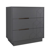  Commode verticale Nordika à 3 tiroirs - gris anthracite 