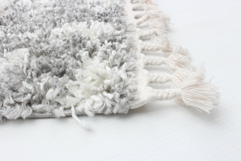 Carpette à poil long Helma Urban gris foncécrème 3 pi 11 po x 5 pi 11 po