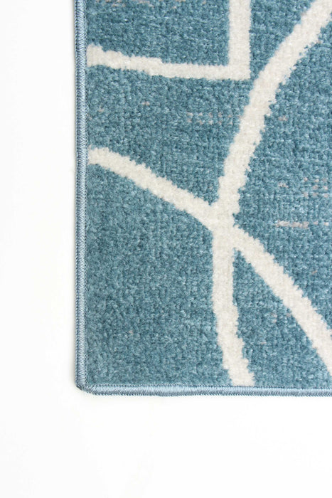 Carpette Terali turquoise lavable à la machine - 8 pi 0 po x 10 pi 0 po