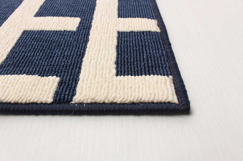 Carpette Brangane bleue 4 pi 7 po x 6 pi 7 po