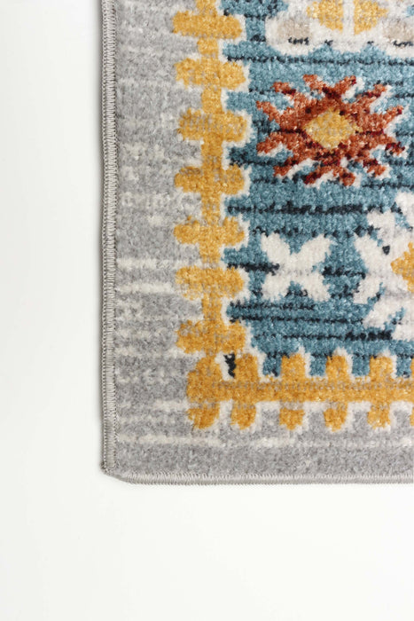 Carpette Gypsy bleue lavable à la machine - 6 pi 0 po x 9 pi 0 po