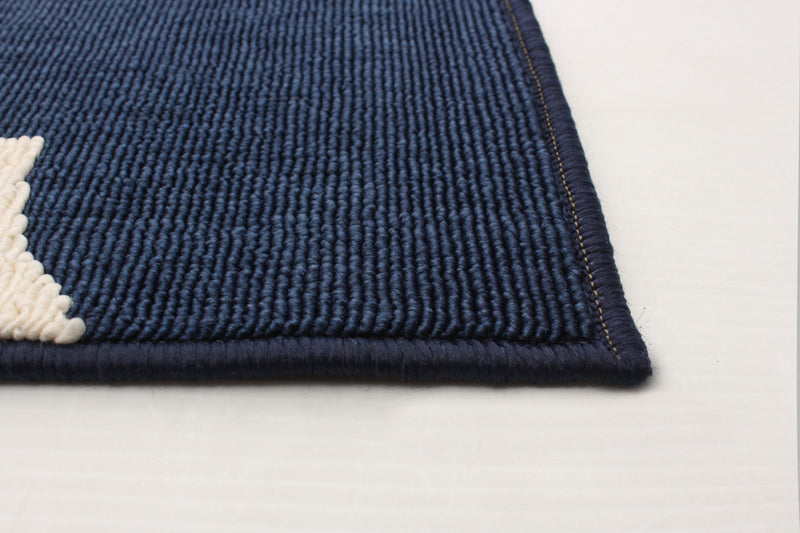 Carpette Sophie ivoirebleu marine - 5 pi 3 po x 7 pi 7 po