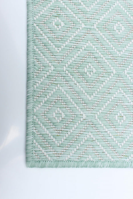Carpette Neisha Diamond menthe 6 pi 7 po x 9 pi 6 po