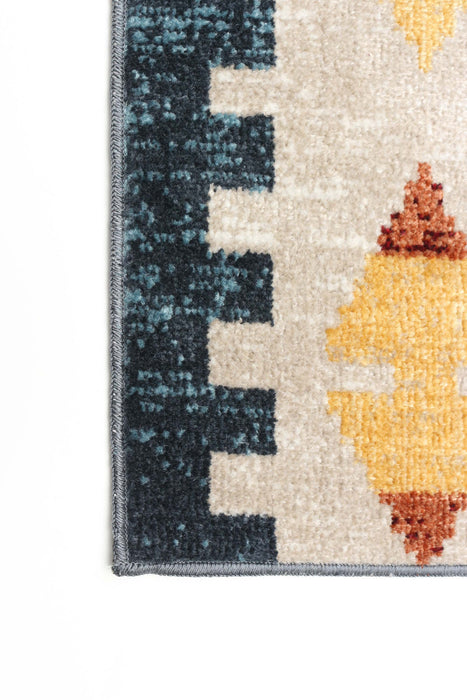 Carpette Mosaic taupe et cuivre lavable à la machine - 5 pi 0 po x 7 pi 0 po