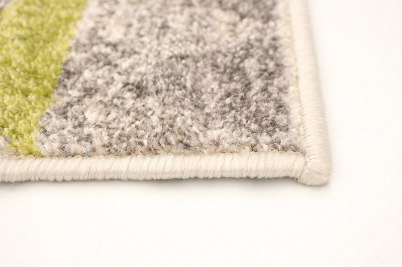 Carpette Raja ivoire-verte - 3 pi 11 pox 5 pi 7 po