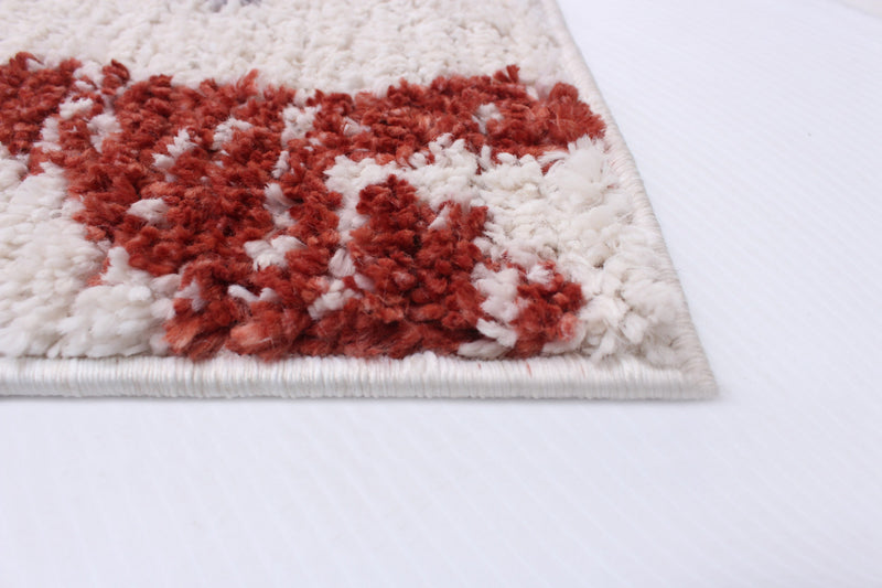 Carpette Paloma Sunburst bleu marineblanche - 6 pi 7 po x 9 pi 6 po