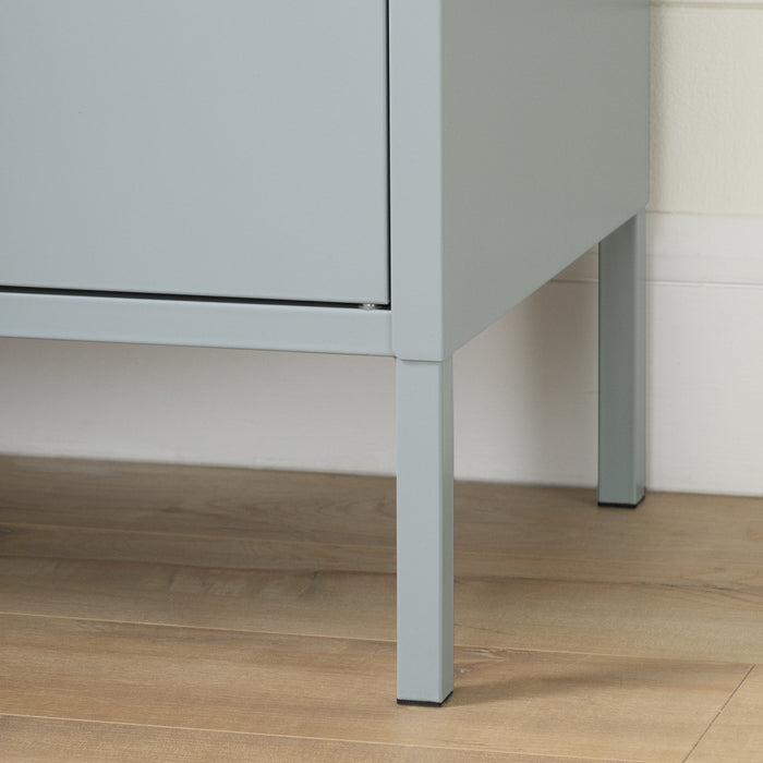 Crea Meuble de rangement avec 2 portes en métal - Bleu