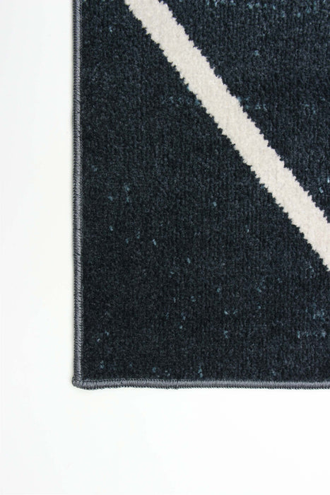 Carpette Kenza bleue lavable à la machine - 5 pi 0 po x 7 pi 0 po