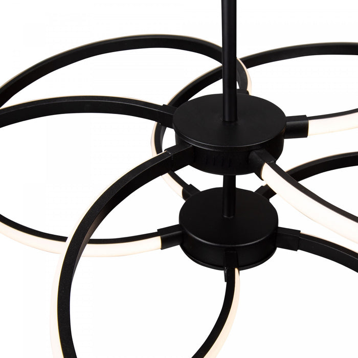 Luminaire suspendu Equinox noir à DEL de 30 W