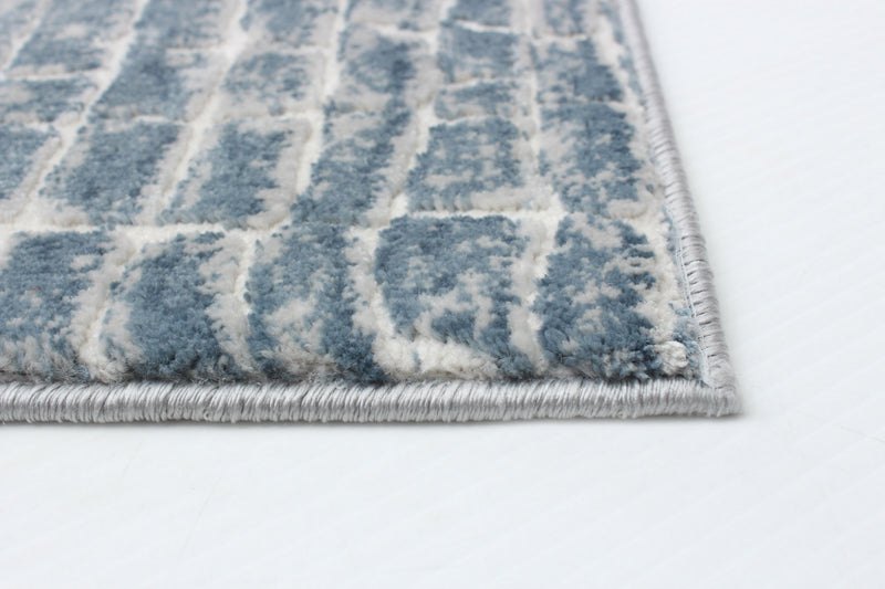 Carpette Kecia bleu marine/crème 6 pi 7 po x 9 pi 6 po