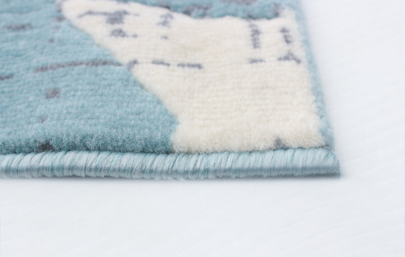 Carpette Ira turquoise 5 pi 3 po x 7 pi 7 po