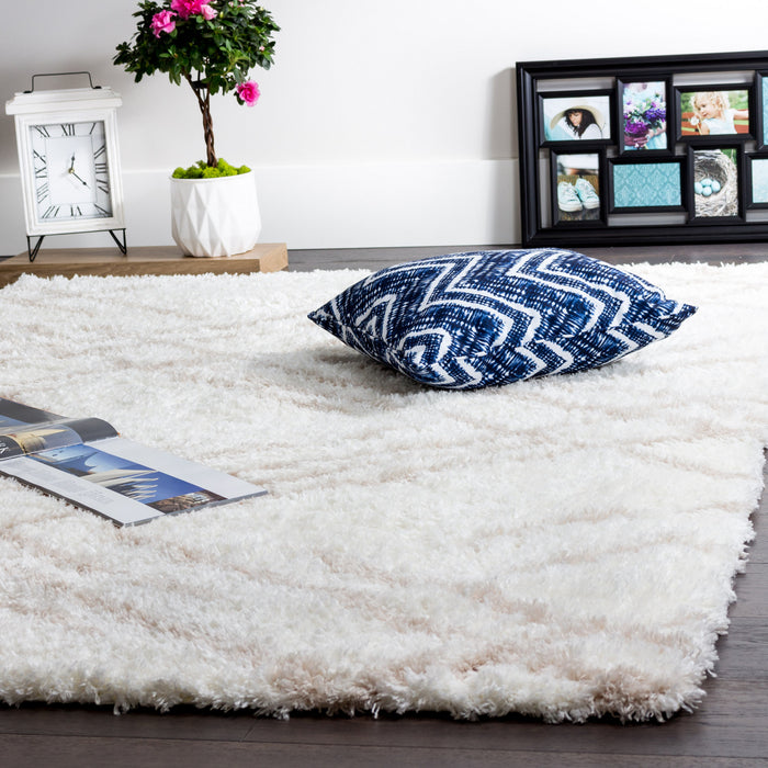 Carpette Ker crème à rayures 5 x 8