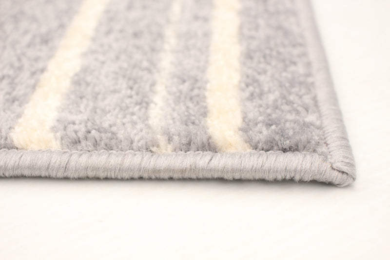 Carpette Faith argent-crème - 5 pi 3 pox 7 pi 3 po